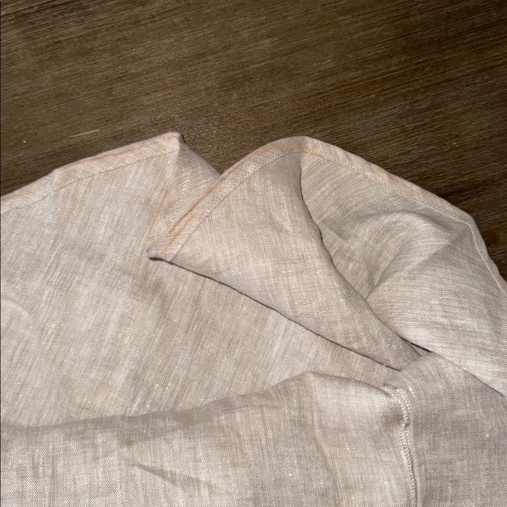 Aakasha One Shoulder Kaftan Linen Maxi Dress Beige - Picture 6 of 7